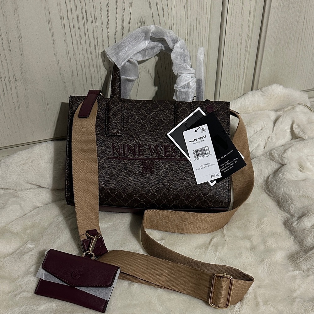 Nine West Crossbody Bag in Brown, Tan and Wine